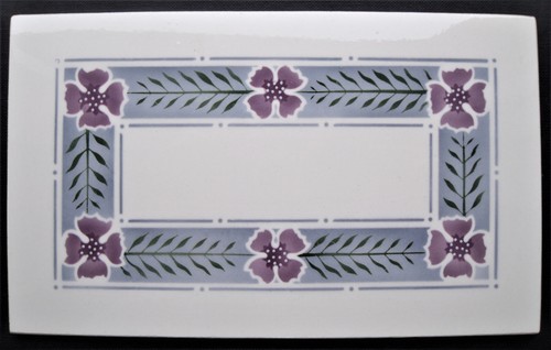 Jugendstil platte keramik - 1,