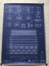 Strukturelle Baupläne Zwillingstürme World Trade Center. Reproduziert. A1 Größe.