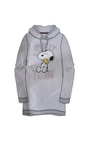 The Peanuts Snoopy Sweatkleid für Damen  Oversize Hoodie Kapuzenpullover lang M