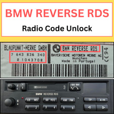 Radio Code für BMW REVERSE RDS BLAUPUNKT Radio E36 E34 E30 Z3 M3 Unlock Pin Code