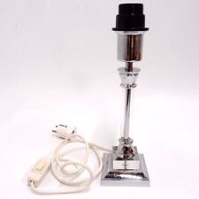 Tischlampe Lampenfuß Metall Chrom silberfarben Acrylglas Vintage Leuchte E27