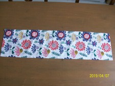 Tischläufer 1 Stück  Deko Weiss-Bunt  20cm x 80cm Tischdecke Garten Blumen Neu