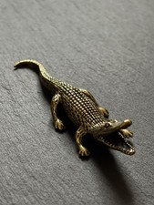 Krokodil aus Messing | Massiv
