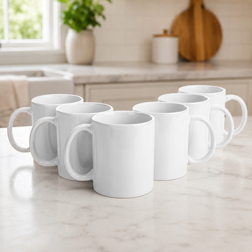 Kaffeetassen weiß 300ml - 6x,
