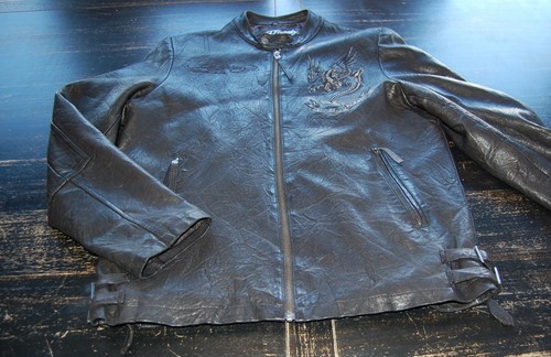 Hardy leather jacket size - ed,