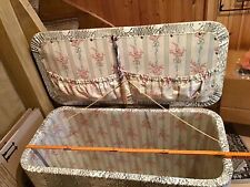 Wäschetruhe vintage 1966 ddr grau/weiß mit Deckel gebraucht