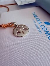 Tamara Comolli Sanddollar Weißgold NP 2200, mit Lederkette