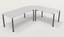 Winkelschreibtisch 240 x 200 cm Schreibtischkombination Schreibtisch L-Form