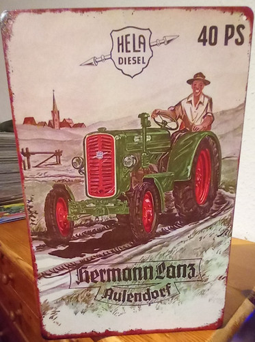 Blechschild hermann lanz - blechschild,