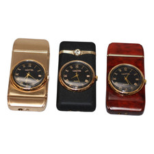 Feuerzeug Gas mit Uhr Luxus LED Lampe Sturmfeuerzeug Gasfeuerzeug