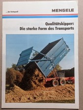 MENGELE Dreiseitenkipper ,Tandemachs Zweiachs-Kipper Prospekt Traktor Schlepper