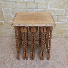 ANTIK! Beistelltisch mit 3 Klapptisch restauriert Gründerzeit  Eiche Salontisch