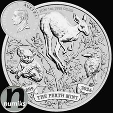 125. Jubiläum Perth Mint Australien 2024 - 1 Oz Silber Kookaburra Koala Känguru