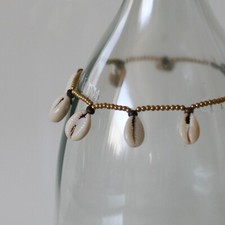 Fußkette - Messing-Perlen und