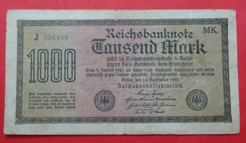 Reichsbanknote 1000 mark - 1000,