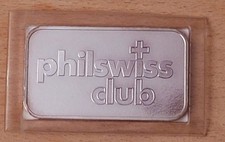 Silberbarren 1oz Unze PhilSwiss Feinsilber 999 mit Zertifikat Argor Heraeus