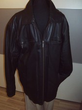 Herren echt Leder Jacke -schwarz Gr.XL=54-56 guter Zustand