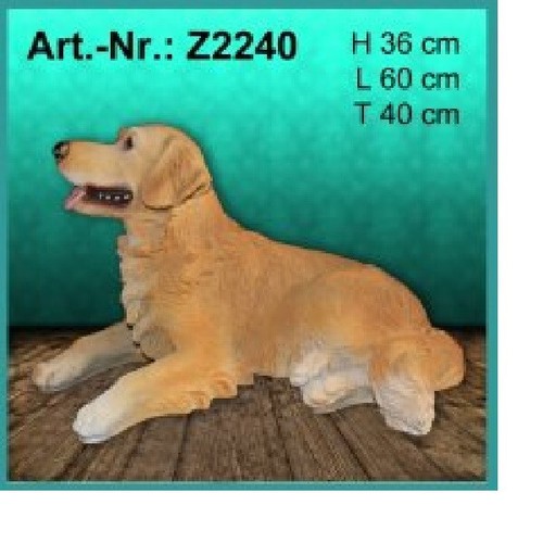 Gartenfigur hund golden - gartenfigur,