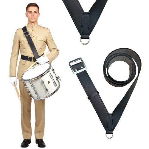 Premium schwarz leder marching - schwarz,