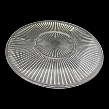 Tortenplatte Glas Kuchenplatte Platte Rund 30 cm DDR Vintage Glasplatte Torte