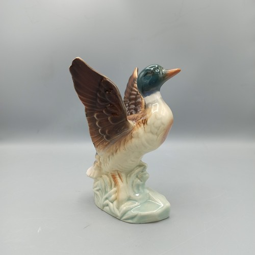 Vintage porzellan stockente - porzellan,