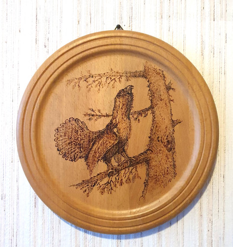Wandbild holz auerhahn - wandbild,
