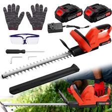 51cm Heckenschere 21V mit 2 Akku Heckentrimmer Elektroheckenschere Strauchschere