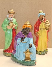 Konvolut 6 alte Krippenfiguren "Heilige 3 Könige, Hirte, Maria, Josef"