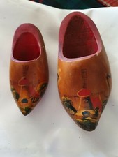 Paar Vintage Holz Clogs