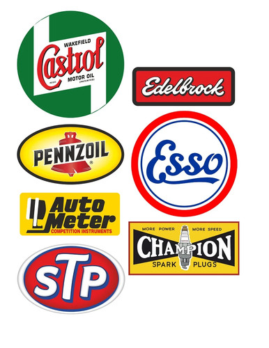 Gasoline aufkleber castrol - 7x,