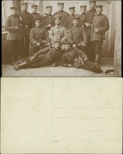 Hirschfelder Soldaten vor   Abmarsch Militär  1.WK b Ortrand 1914 Privatfoto
