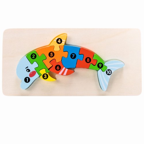 Kinder holzpuzzle delfin - delfin, mit