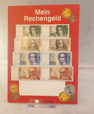 Mein Rechengeld Bogen mit Scheinen und Münzen zum lernen Sparkasse Deutsche Mark
