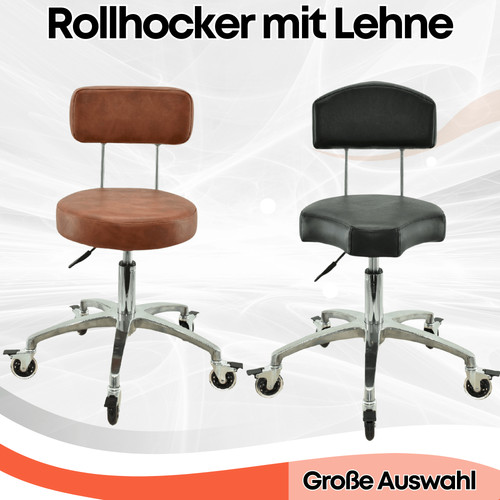 Rollhocker mit lehne - mit, u