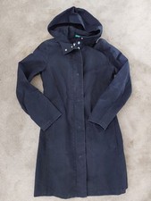 Mantel von Benetton schwarz mit Kaputze Sommer Übergang Gr. xs 34 36 IT40