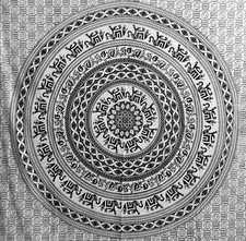 Elefanten -Tagesdecke - Wandbehang - Dekotuch - XXL 210 x 240 cm - div. Farben