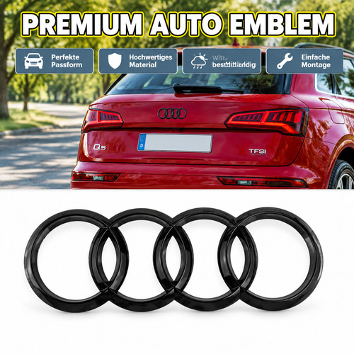 202x72mm matt schwarz emblem - matt,