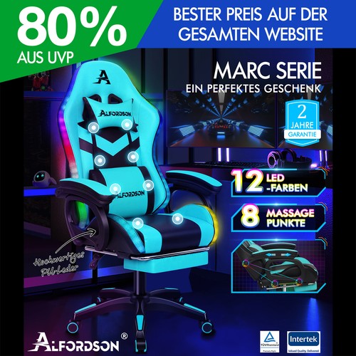 Alfordson gaming stuhl mit - alfordson,