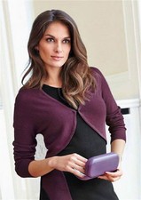 Vivance Bolero Jacke Strickjacke Bordeaux Gr. 38