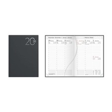 Idena Wochenkalender 2026 XL grau 17x24cm - 12038