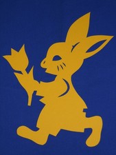 Fensterbild Tonkarton Hase