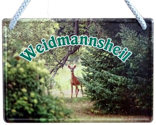 Hängeschild waidmannsheil - hängeschild,