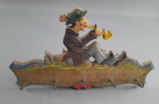 Schlüsselbrett aus Holz "EIN VÖGLEIN SANG IM LINDENBAUM" DEKO alt antik Brett