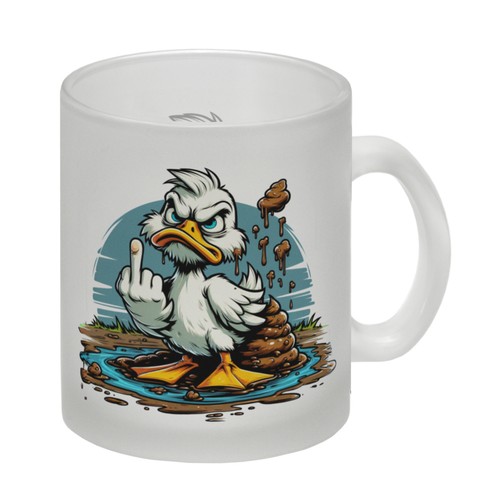 Ente mit mürrischem gesicht - mit,