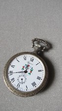 Alte mechanische Taschenuhr Bergland Handaufzug Swiss Made 17 Jewels Motiv Jagd