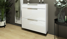 Schuhschrank Hängeschrank Schuhkipper Regal Weiß Hochglanz OLIVA 2 BASIC