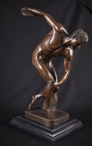 Bronzeskulptur des diskobolos - bronzeskulptur,