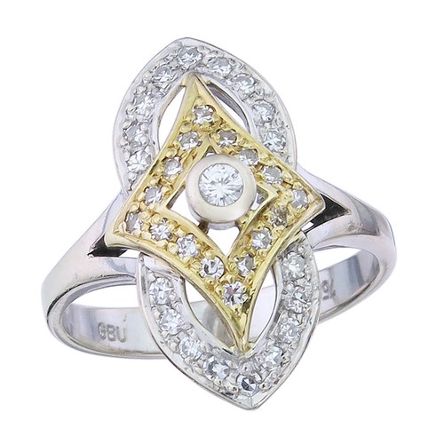 Ring brilliant and diamonds