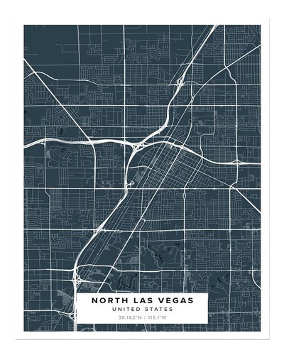 Stadtplan von north las - las, vegas