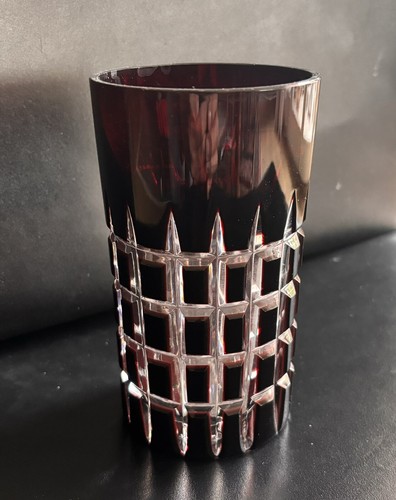 Alte vase becher rot - rot, rubinglas